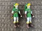 (2) Vintage  BD&A LINK Action Figure Nintendo 64 Legend of Zelda Ocarina Lot