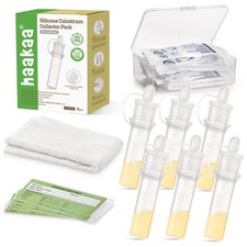 haakaa Colostrum Collector Kit Breast Milk 6 Count Pack of 1 , Clear