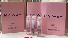 3 Giorgio Armani My Way Floral Eau de Parfum Perfume Vial Sampler 1.2 ml Each T3