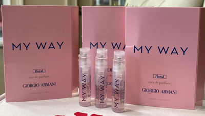 #ad 3 Giorgio Armani My Way Floral Eau de Parfum Perfume Vial Sampler 1.2 ml Each T3 $11.88