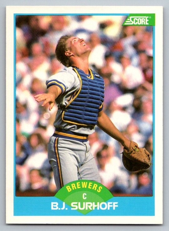 1989 Score B.J. Surhoff #154 Milwaukee Brewers