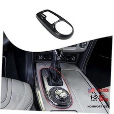Gear Shift Panel Cover Trim Compatible with Infiniti QX80 Carbon Fiber Grain
