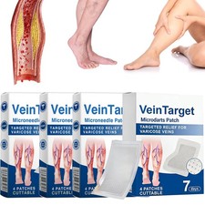 4 20X Vein Target Microneedle Patches Advanced Varicose Veins Treatment for Legs