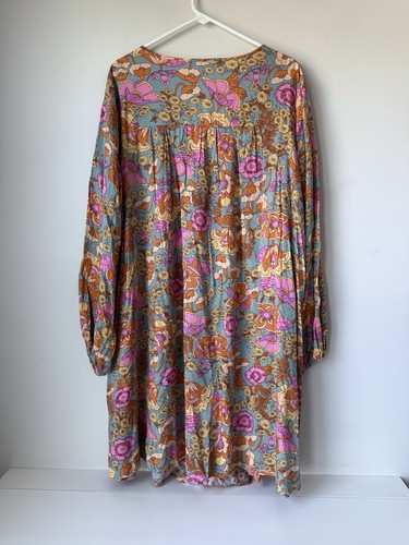 Rustty Dustty Dress Plus Size 2XL Floral Midi Romantic Boho Long Sleeve - Picture 2 of 9