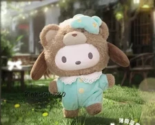 TOPTOY Sanrio Family Latte Baby Plush Doll Blind Box Figure-Pochacco（Mint Latte）