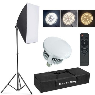 【Upgrade LED】 MOUNTDOG Softbox Lighting Kit, Photography Studio Light white-1