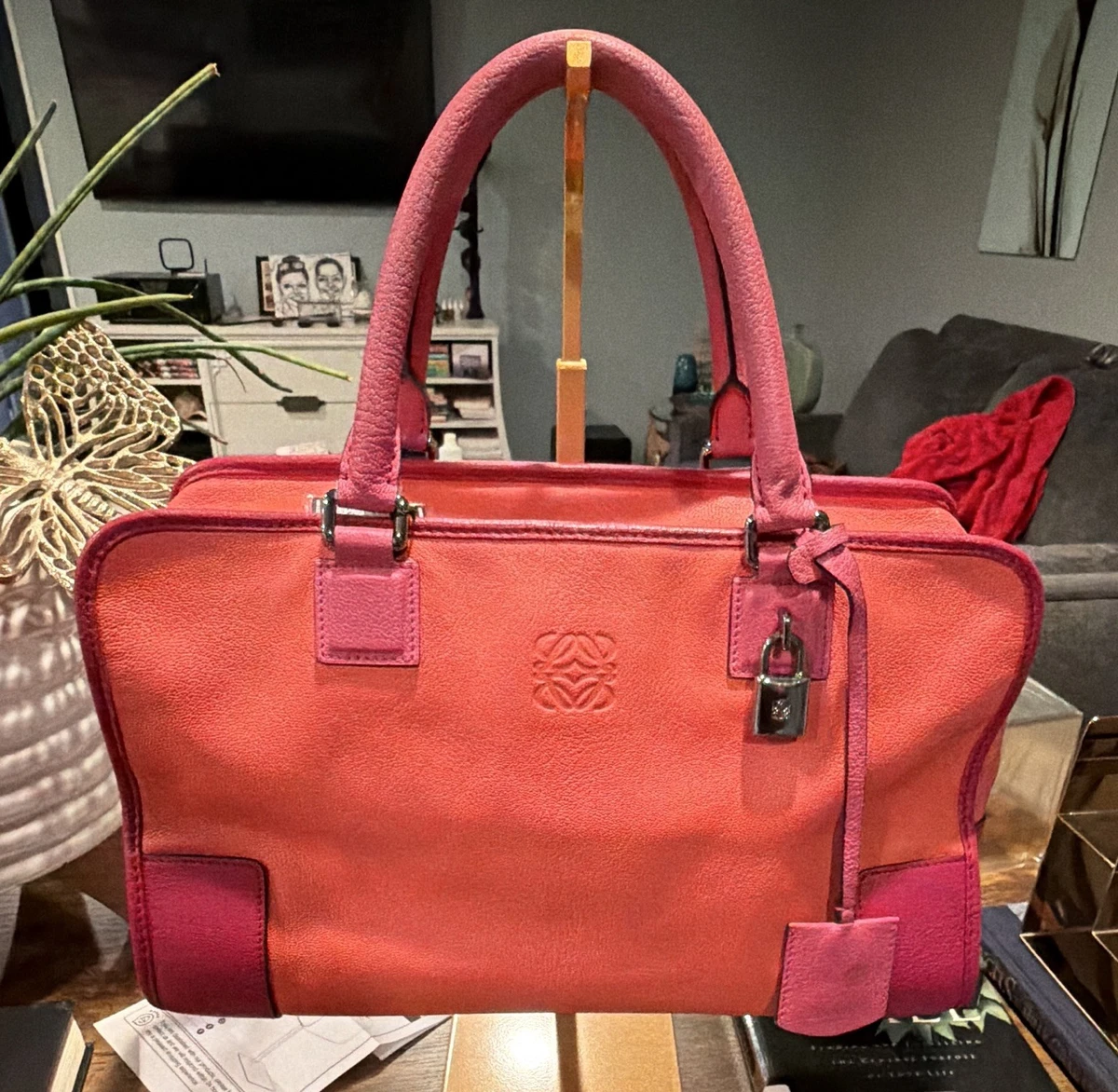 Pink Leather Exterior Loewe Bags & Handbags for Women for sale | eBay