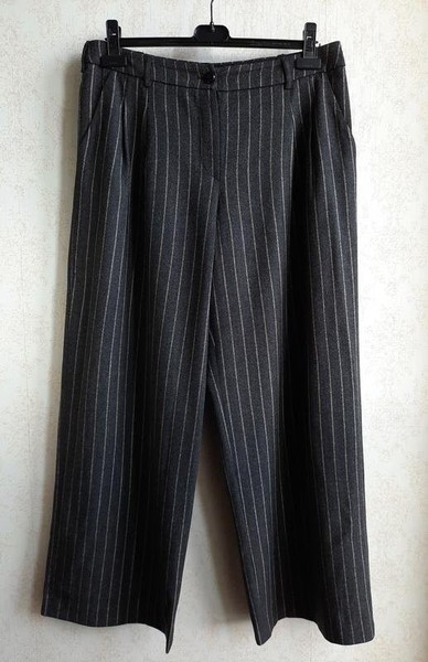 Women Armani Collezioni Trousers Grey Wool 40 / L