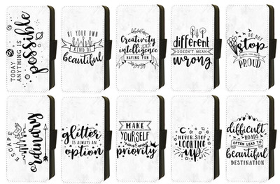 INSPIRATIONAL QUOTES Pastellgrau Marmor für Google Pixel Flip/Geldbörse Handy Hülle