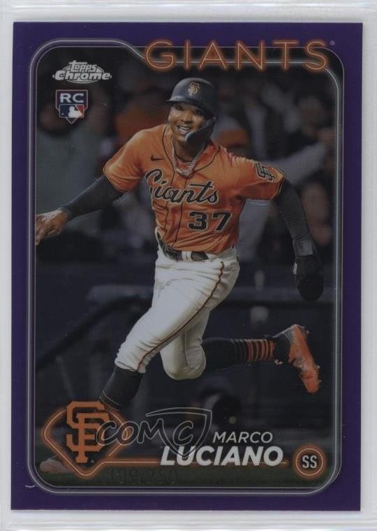 2024 Topps Chrome Purple Refractor 105/250 Marco Luciano #210 Rookie RC 16a2
