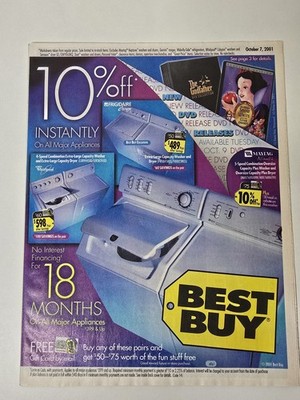 Vintage Best Buy October 7 2001 Catalog Xbox Preorder PS2 DVD Electronics Ad