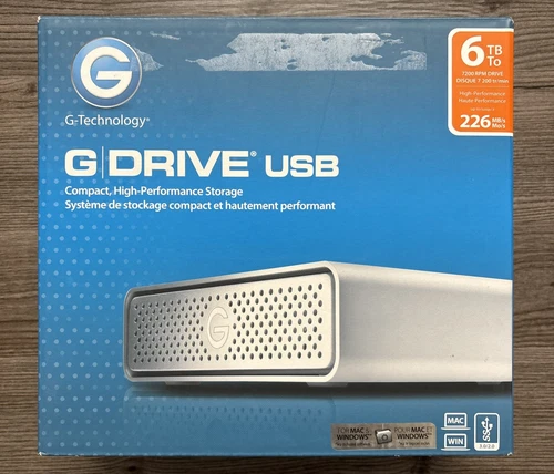 G-Technology G-DRIVE 6TB USB 3.0 External Hard Drive