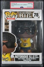 The Notorious B.I.G. with jersey Rocks 78 Hip Hop Funko Pop! PSA 10 GEM MINT