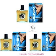 3x 100ml Denim ORIGINAL Aftershave Lotion 100ml Woody Aromatic fragrance for men