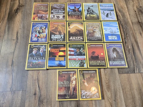 National Geographic DVD Lot (17),  7 Sealed, 10 Open Nature Egypt Geography 