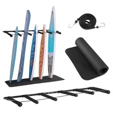 Surfboard Wall Mount, 5 Tiers Vertical Surfboard Rack for Storage and Display, A