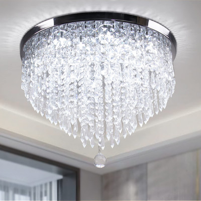Ypqxyhda 19.7 Modern Crystal Chandeliers Led 5 Tier Crystal Ceiling Light