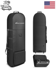 Hard Case Golf Club Travel Bag with Wheels Luggage Lock Cover Airline Waterproof