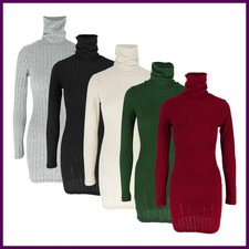 Women Long Sleeves Turtleneck Solid Sexy Bodycon Sheath Mini Dress Club