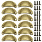 6~12Pcs Cup Pull Shell Handles Half Moon Kitchen Cupboard Cabinet Door Draw Knob