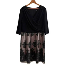 Marina Evening Cocktail Dress 14 Lace Stretch Party Wedding Special Occasion 