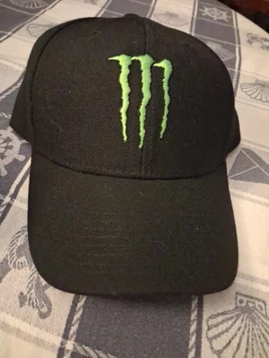 Monster Energy Dad Hat Curved Bill Adjustable Closure Black with Green M-Claw - Image 1 of 4