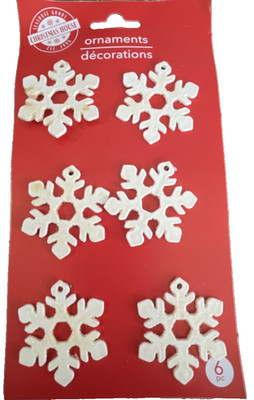 Christmas House Snowflake  Hanging Ornaments 1pk of 6pcs-Brand New-SHIPS N 24 HR
