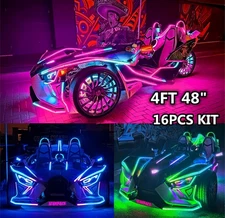 16pcs 4FT 48" RGB CHASING Flowing High Intensive LED for Slingshot Strips Lights