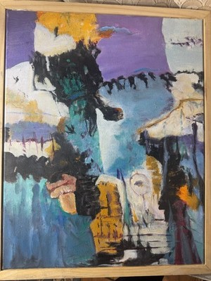 Carole Meyers Time Worn Acrylic Painting Framed Abington Art Center PA Art