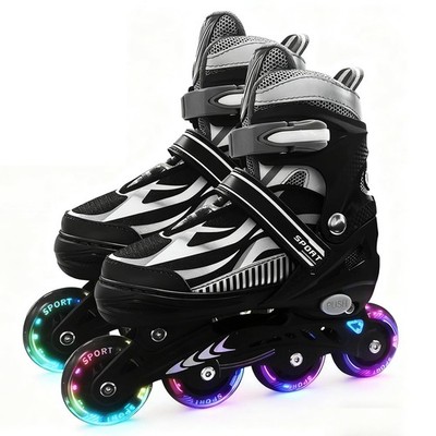 Adjustable Inline Skates for Boys Girls Ages 4-16, All 8 Wheels of Inline Rol...