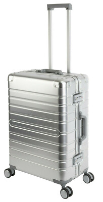 Travelhouse Oslo Alu Aluminium Hardcase Reise Koffer Trolley 4Rollen TSA Silber