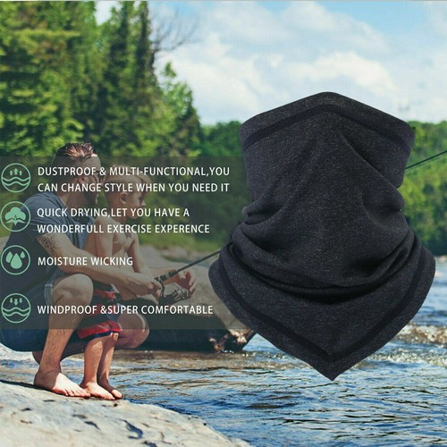 Unisex Windproof Balaclava Neck Gaiter UV Protection Scarf Breathable Face Mask - Picture 4 of 17