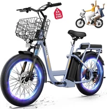 Caroma Peak 819W Electric Scooter with Seat 20''x3'' Adults Ebike for Commuting
