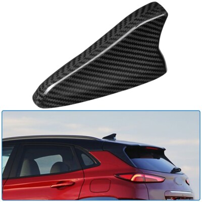 Gloss Carbon Fiber Roof Antenna Shark Fin Cover For Hyundai Kona N 21+