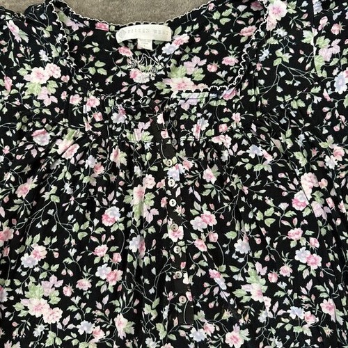 Camisón modal floral negro Eileen West pijama para mujer GRANDE - Imagen 2 de 8