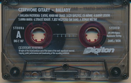 Czerwone Gitary ballady 1966-1978 1994 Poland Cassette pop rock - Picture 3 of 5