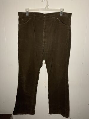 Vintage Sears Roebucks Men's Corduroy Pants Brown SZ 42x32