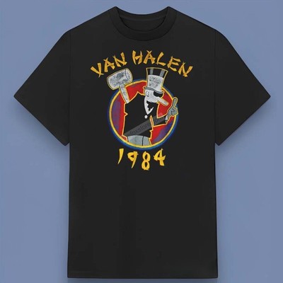 Retro Van Halen 1984 Black Shirt Great Gift Idea for Friends Size S-4XL