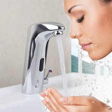 Chrome Polished Automatic Touchless Electronic Hands Free Hot Cold Mixer Tap