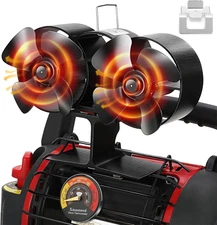 Wood Stove Fan Heat Powered, 8 Blade Wood Burning Stove Fans for Buddy Heater, F