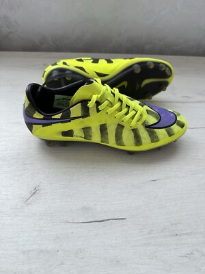 Nike Hypervenom Phatal FG Yellow Football Soccer Cleats Boots US8 UK7 EUR41 