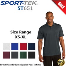 Sport-Tek Mens Short Sleeve Micropique Sport-Wick Pocket Polo Shirt ST651
