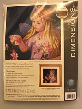 Dimensions ROSE FAIRY cross stitch kit - Child with Roses - NIB