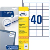 Avery Zweckform® 4780 4780 Universal-Etiketten - 48,5 X 25,4 Mm, Weiß, 1.200 Eti