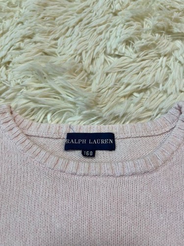 Polo Ralph Lauren Sweater Knit American Flag USA PINK PONY Women's Size 160 USED - Picture 3 of 6