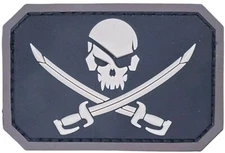 MSM PIRATE SKULL FLAG MILSPEC MONKEY TACTICAL SWAT PVC HOOK MORALE PATCH