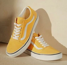 VANS Old Skool Suede VN0A3WKTCA1 Canvass Men's SKate Shoes Cyber Yellow