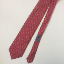 Vineyard Vines Men's Neck Tie Red Martini Cigar Pattern Silk