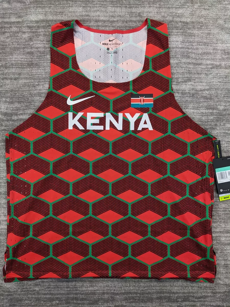 Nike Dri Fit ADV Team Kenya Aeroswift Running Singlet NWT Size X-L CV0371-673
