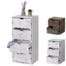 Kommode HWC-C62, Schubladenkommode Holzkiste Holzschrank, Shabby-Look Vintage